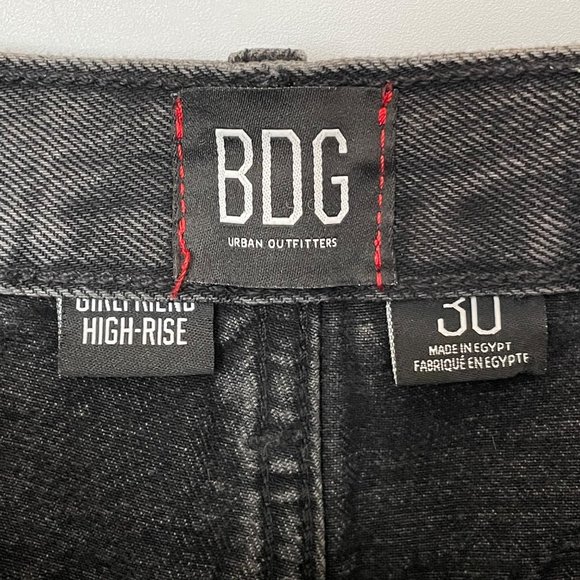 BDG Urban Outfitters Womens 30 Girlfriend High Rise Denim Shorts Faded Black - Picture 9 of 12